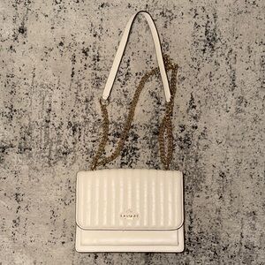 Coach White Crossbody Bag with Gold Chain
